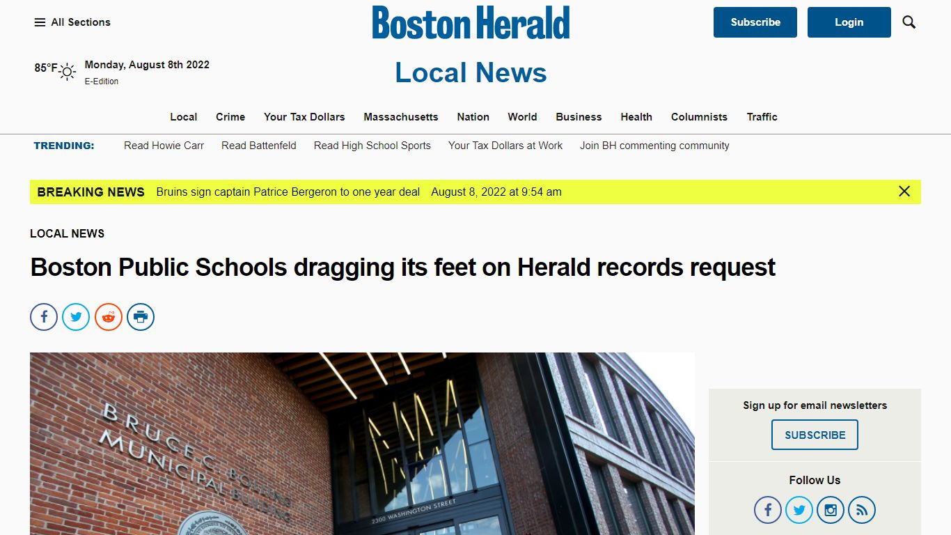 Boston Public Schools dragging its feet on Herald records ...